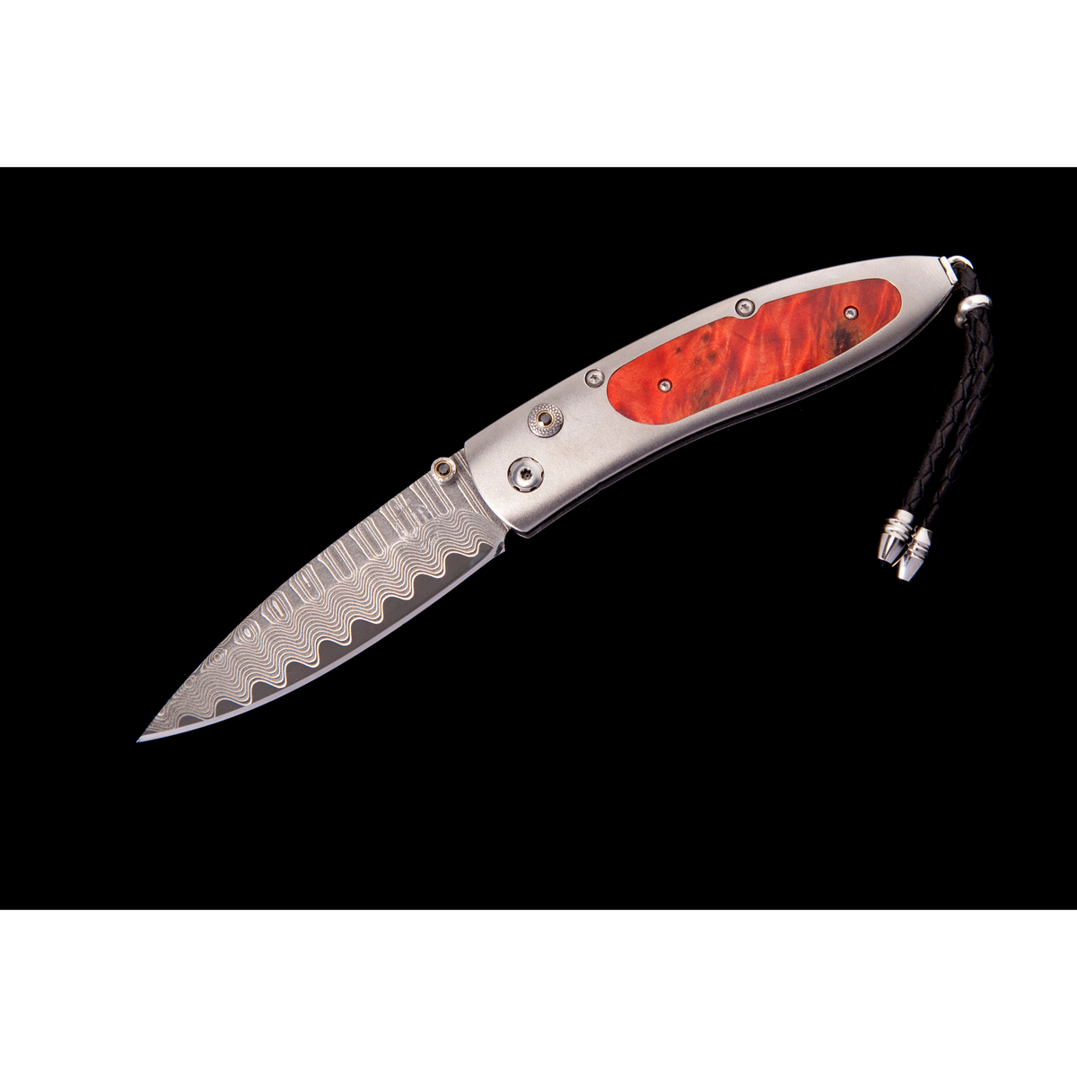 B05 Red Burl Pocket Knife