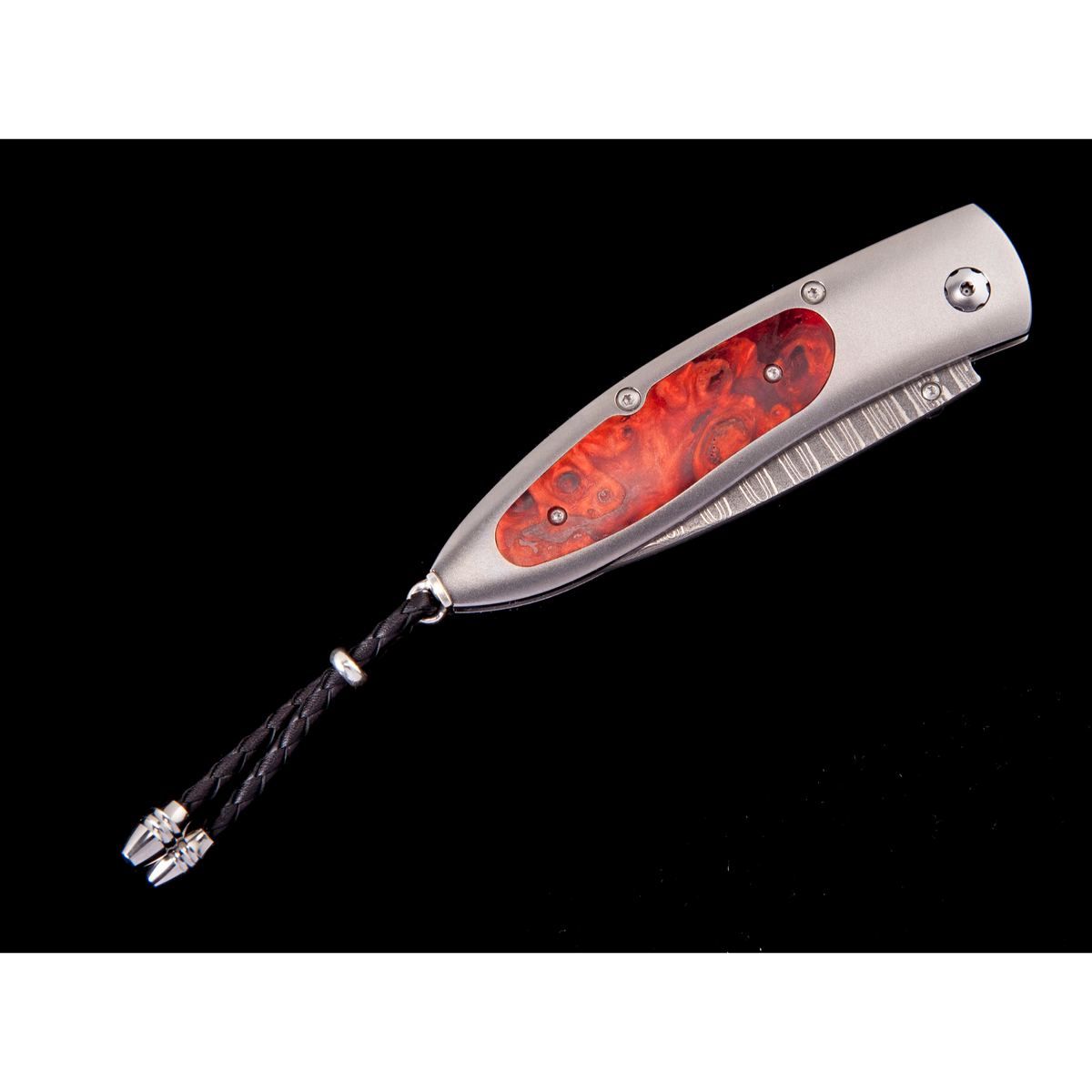 B05 Red Burl Pocket Knife