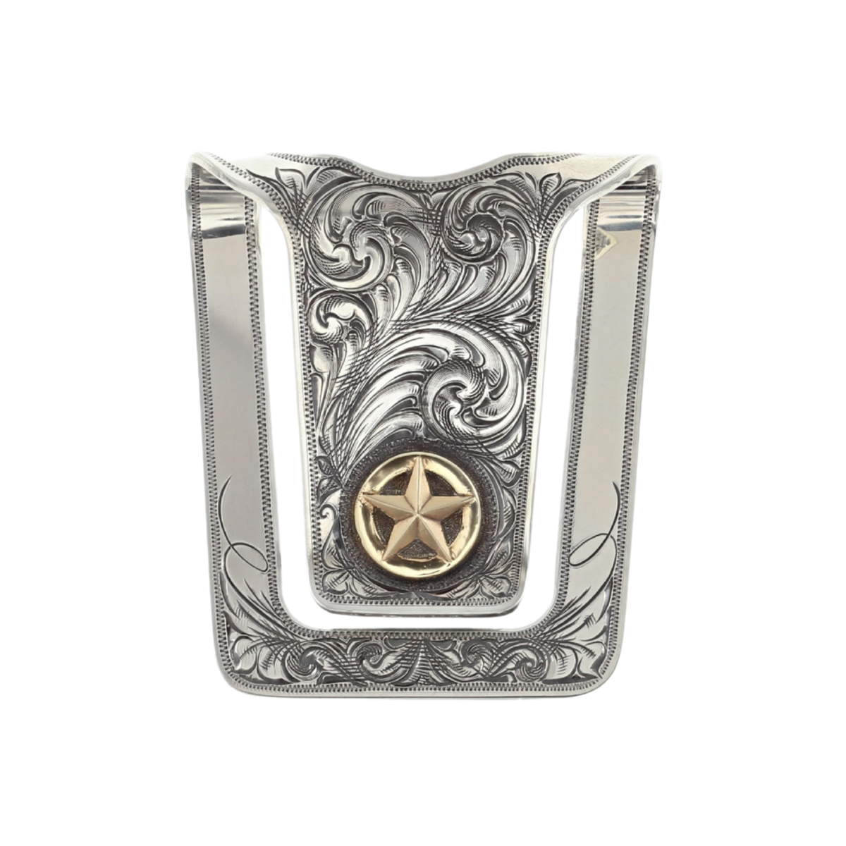 San Augustine 1815 Gold Star Engraved Money Clip