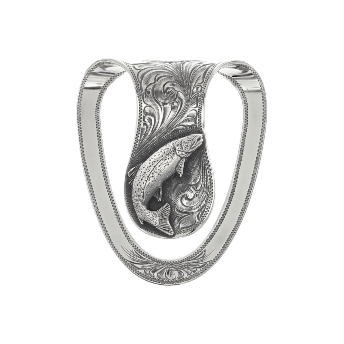 San Jacinto 1818 Sterling Silver Trout Money Clip
