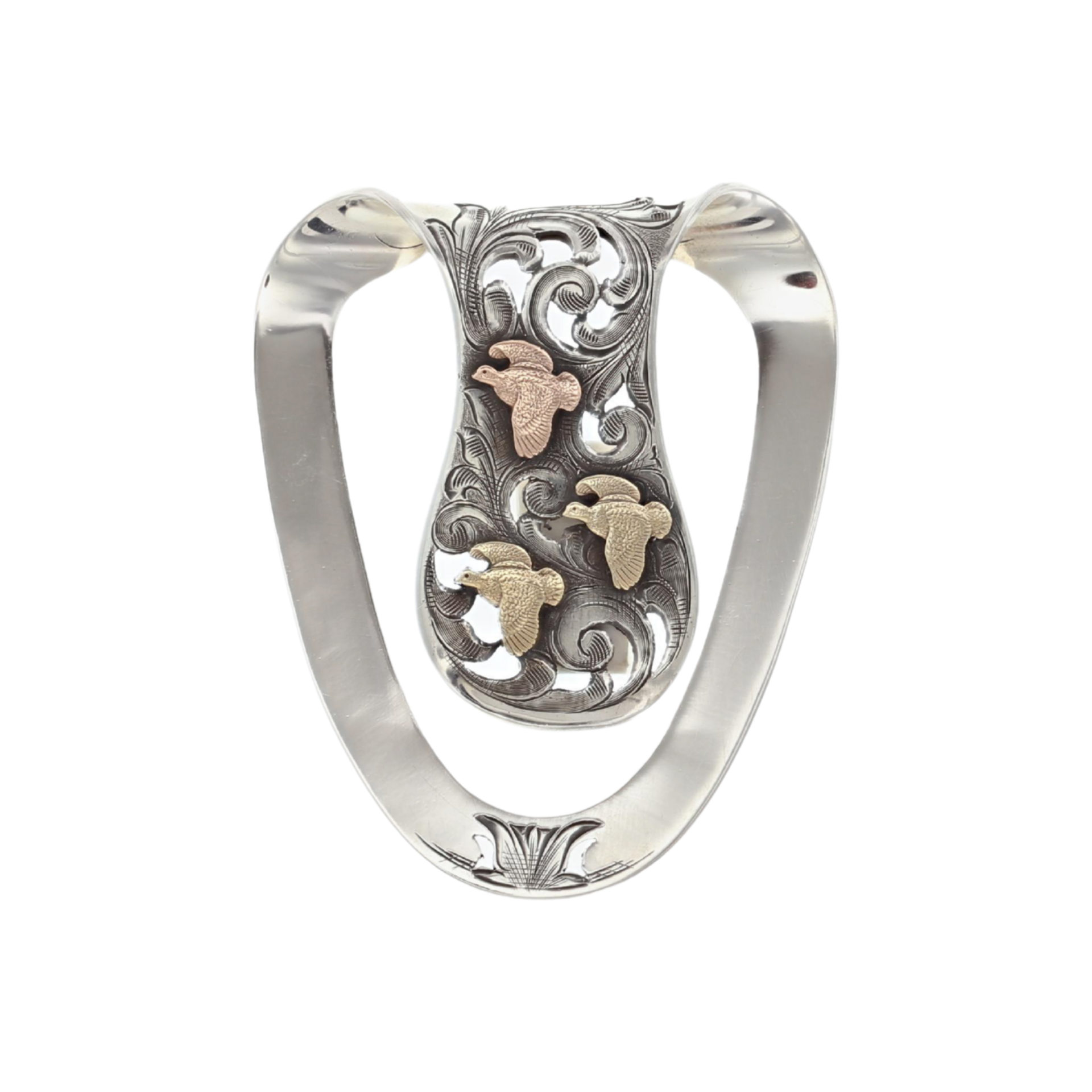 San Jac Silver Filigreed Gold Quail Money Clip – Clint Orms