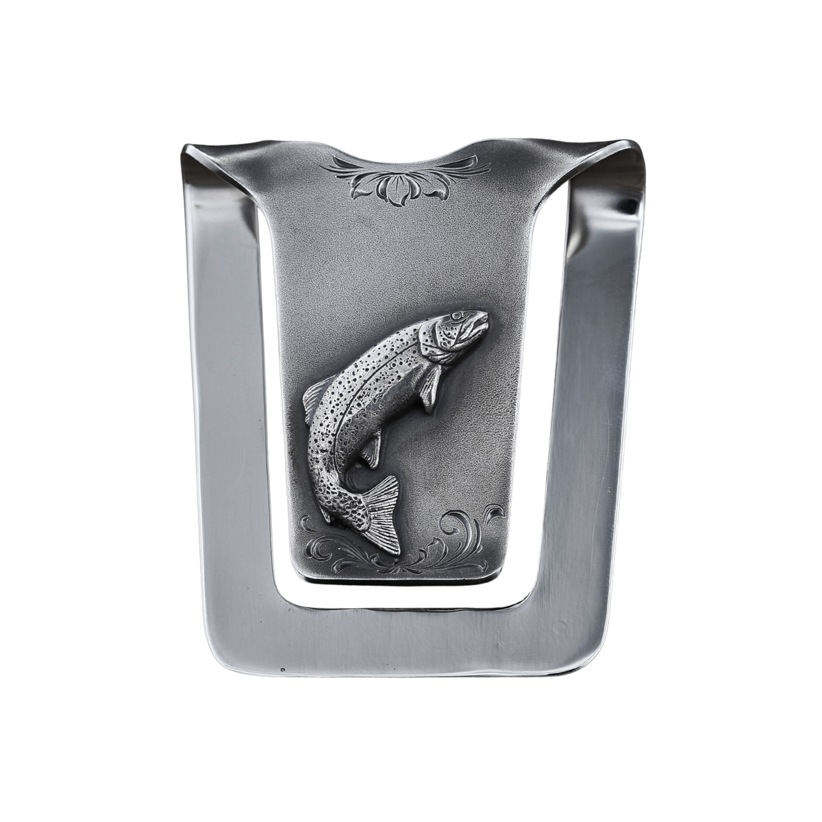 San Augustine 1502 Sanded Jumping Trout Money Clip