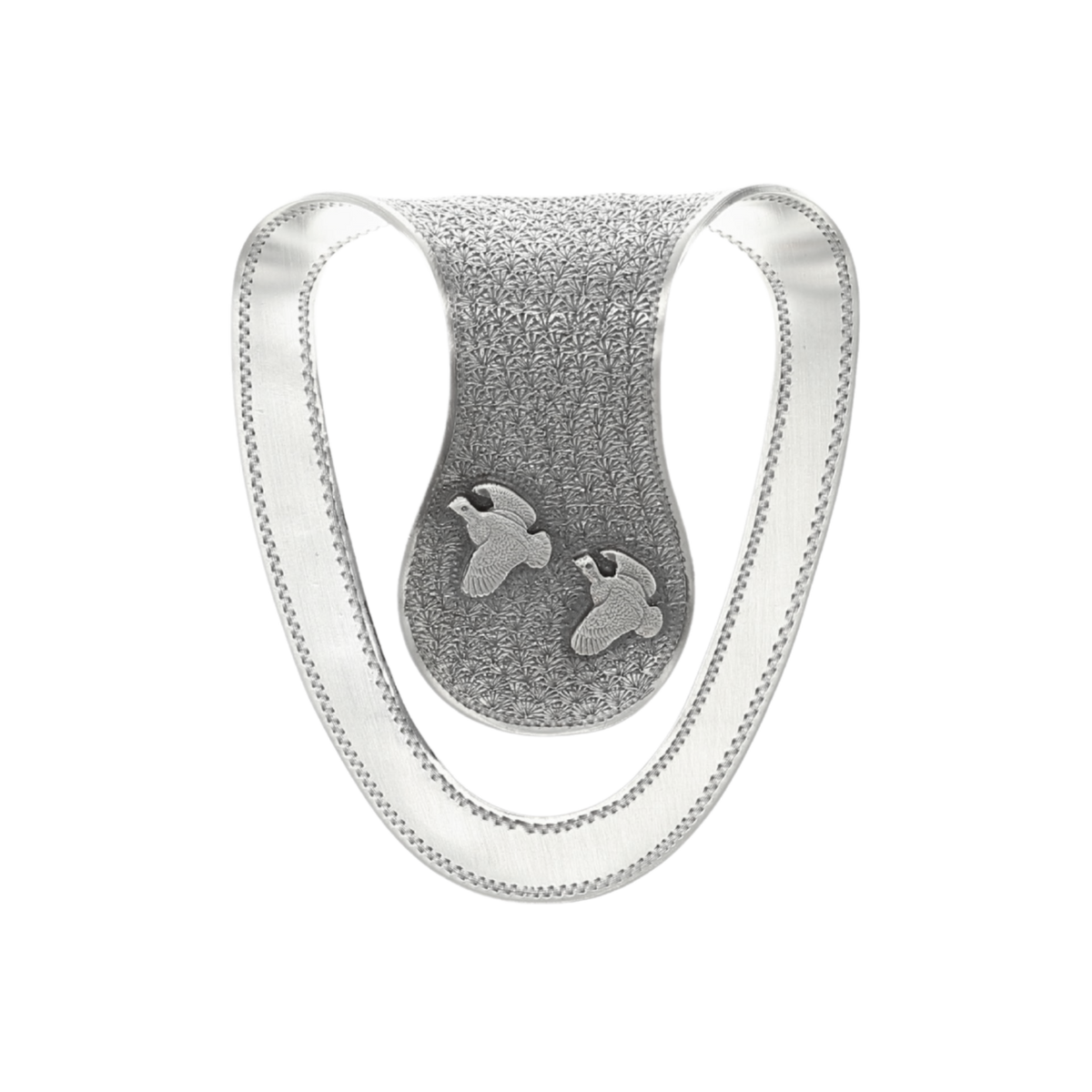 San Jacinto 1700 Sterling Silver Wheatgrass Quail Money Clip