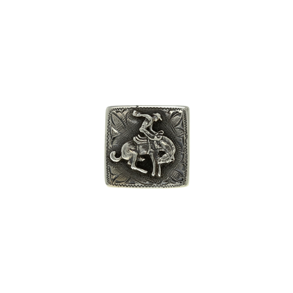 Slide 1832 Sterling Bronc Rider Square Concho