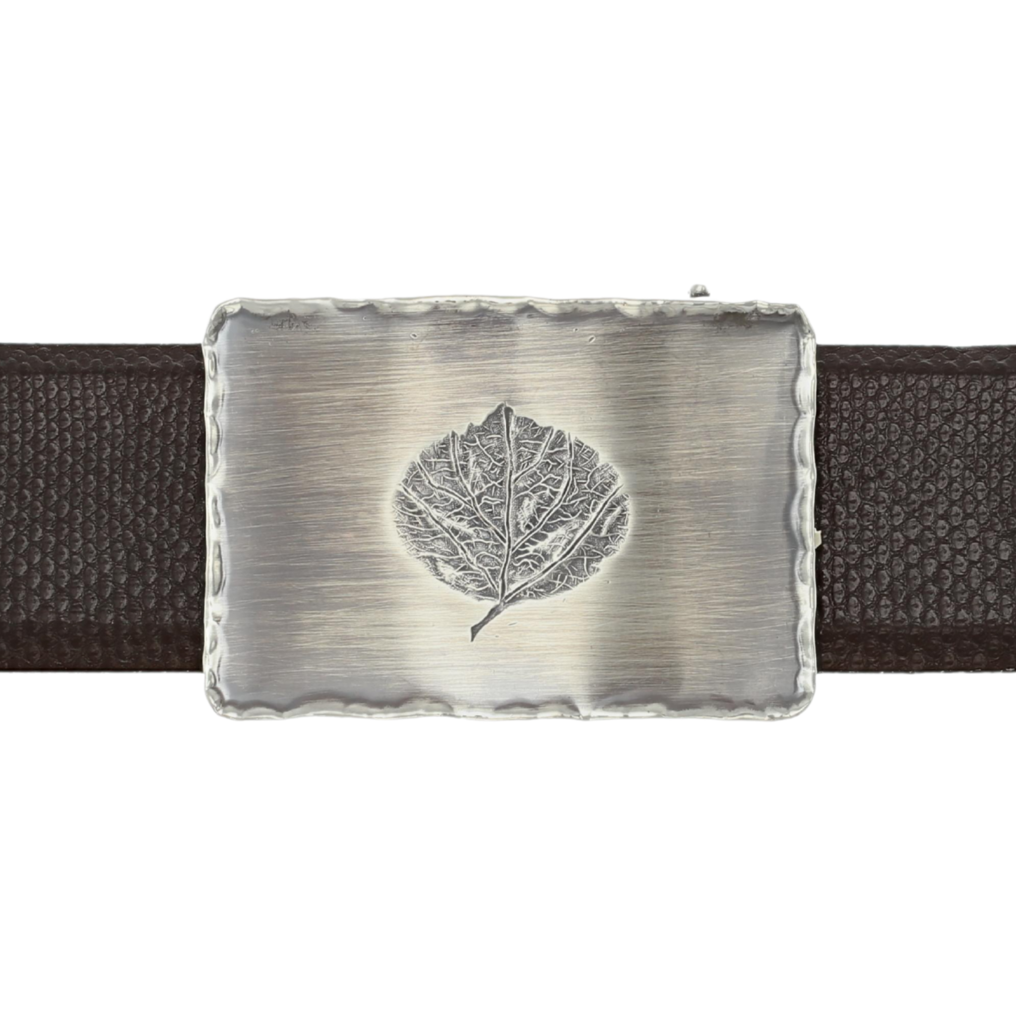 Starr 1814 Sterling Trophy Belt Buckle With Aspen Leaf – Clint