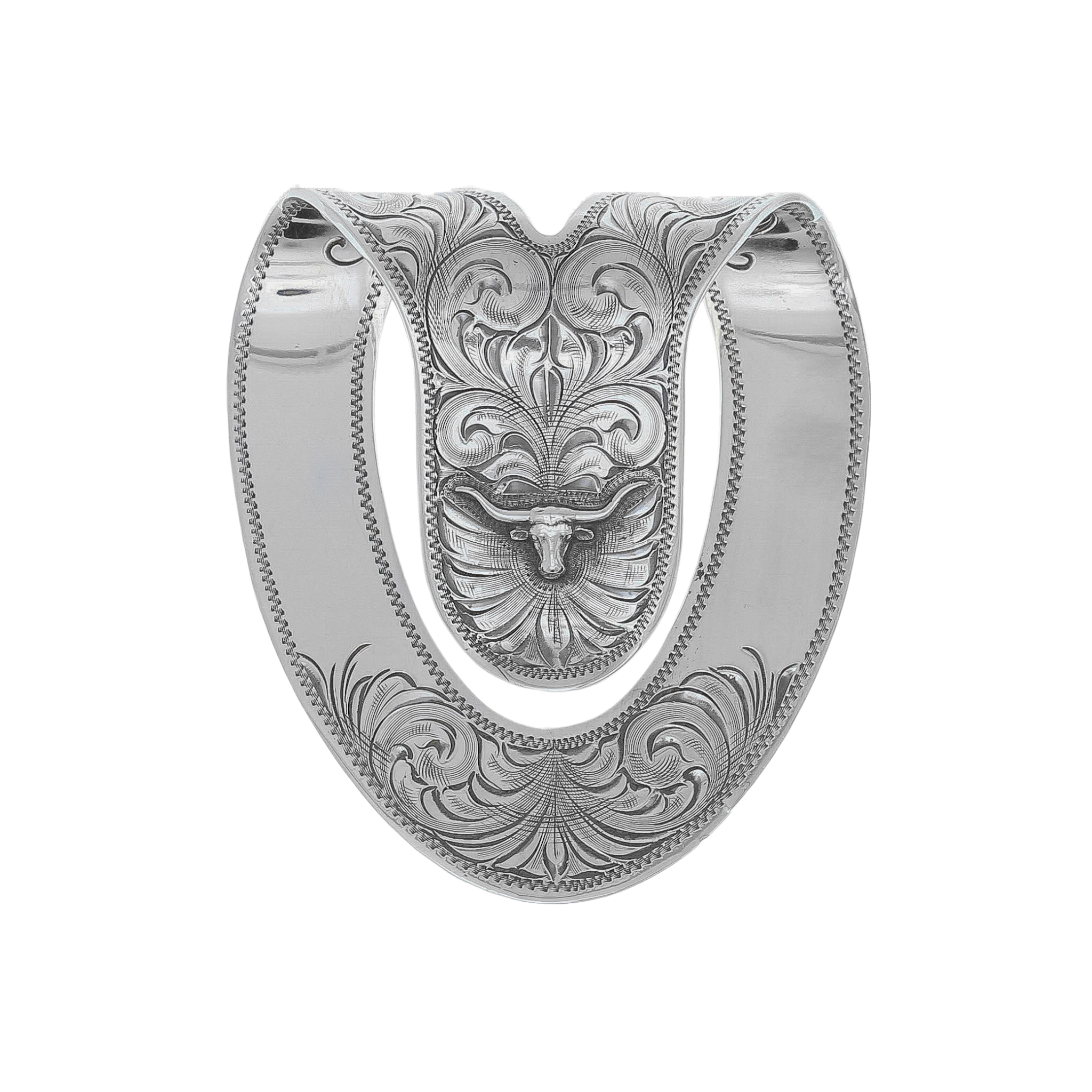 Wide Bend Money Clip w/Wire Edge