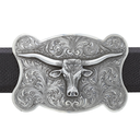 Webb 1801 Sterling Longhorn Trophy Buckle