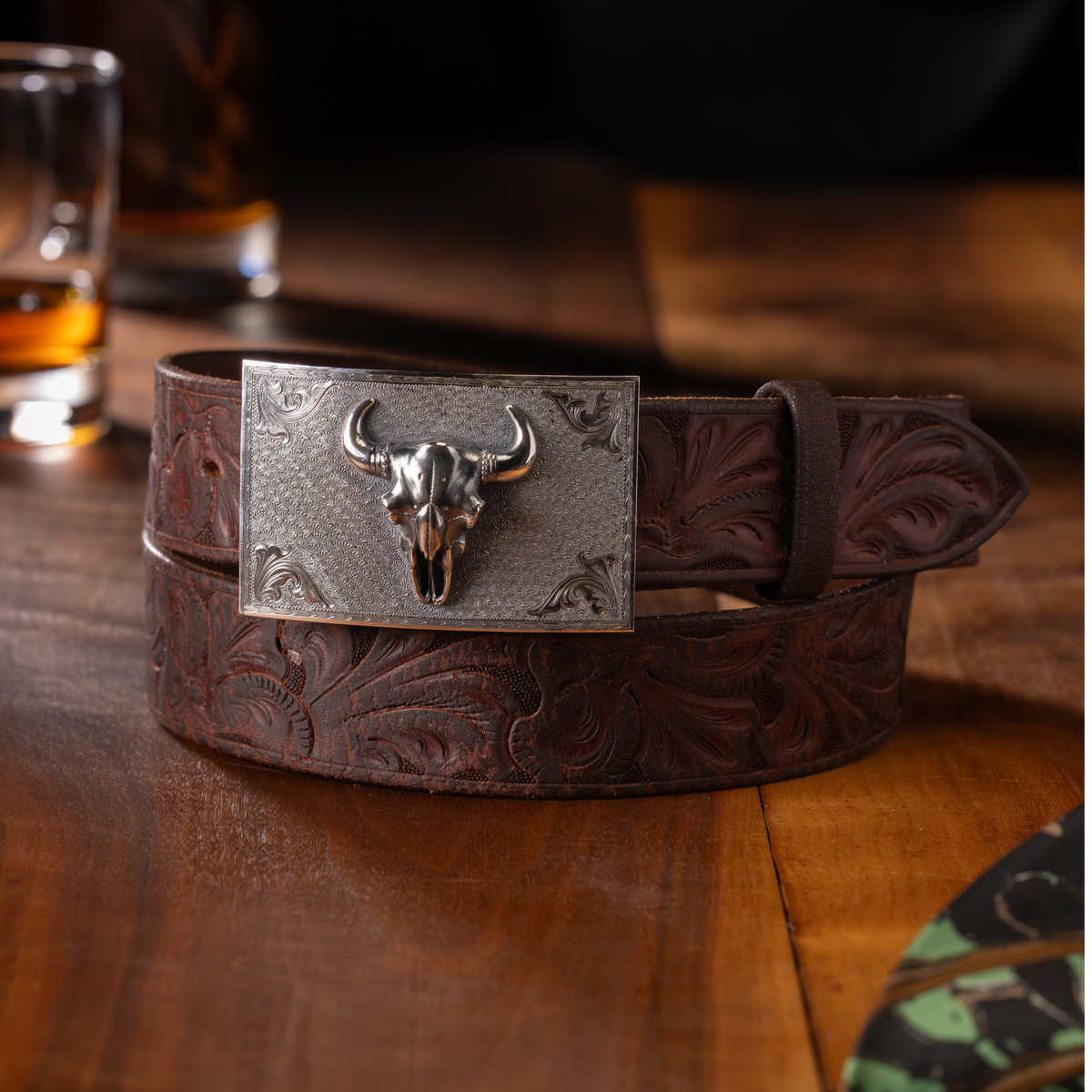 Reeves 1601 Bison Skull Trophy Buckle