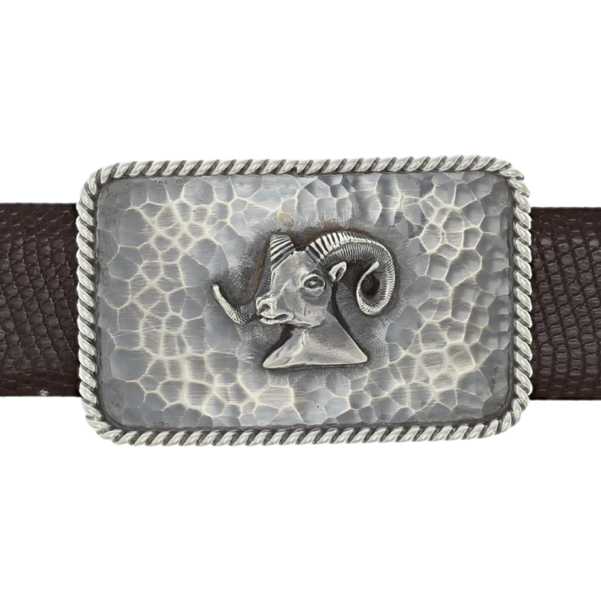 Zapata 1406 Ram Head Hammered Trophy Buckle – Clint Orms Engravers