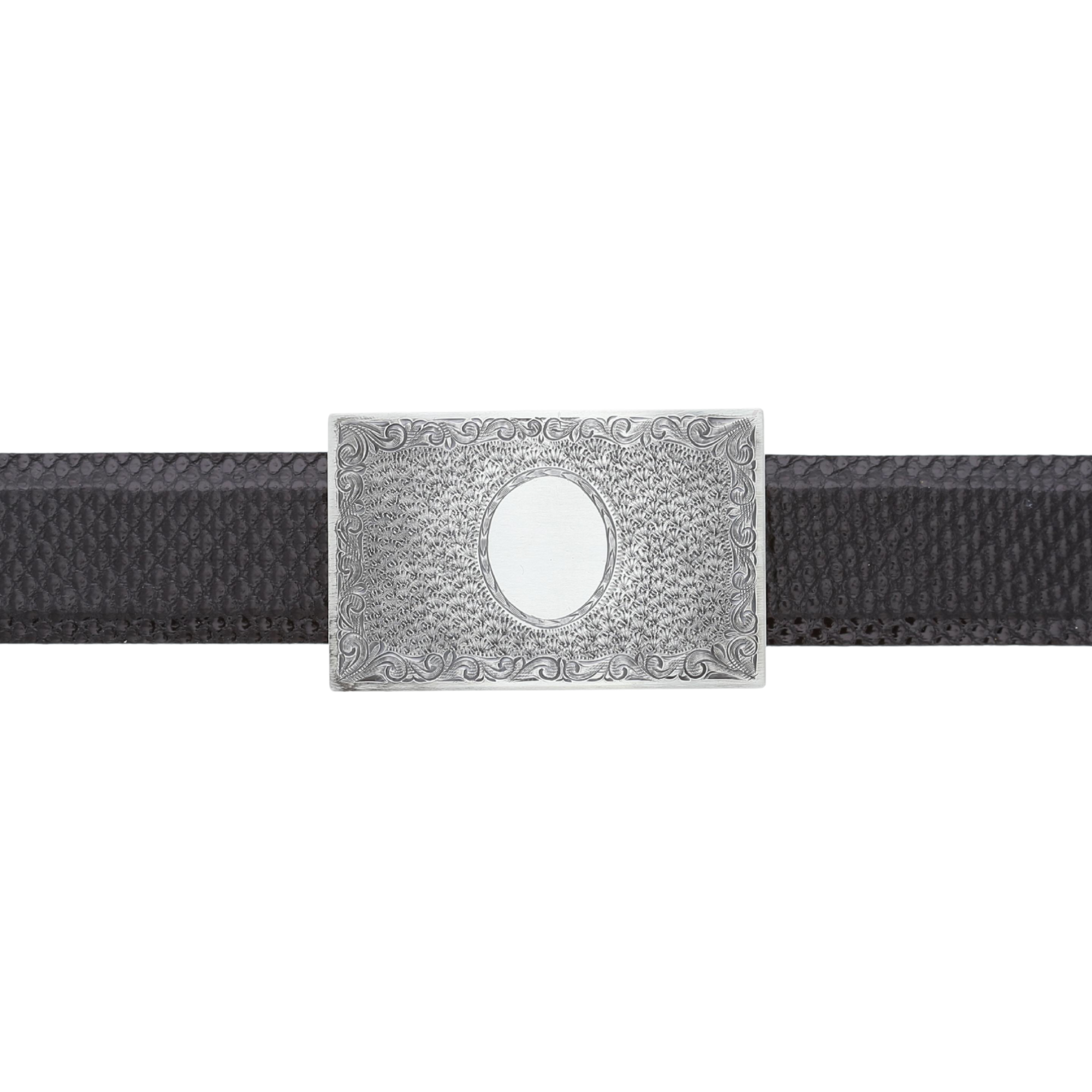 Zavala 1650 Wheatgrass Engraved Monogram Trophy Buckle