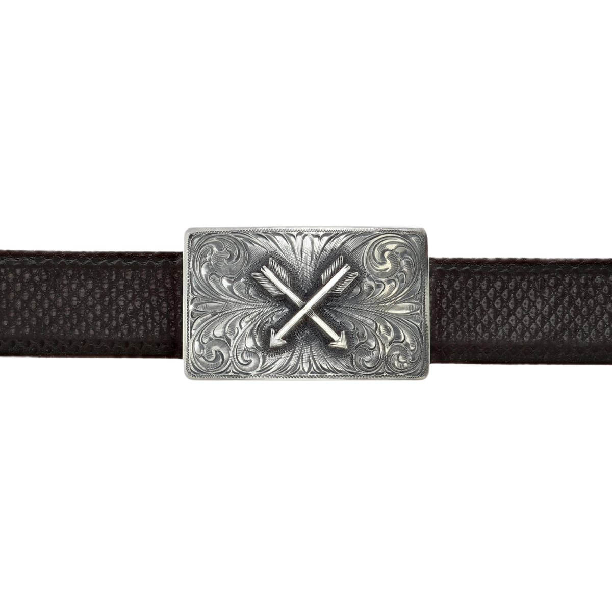 Zavala 1834 Sterling Silver Crossed Arrows Trophy Buckle