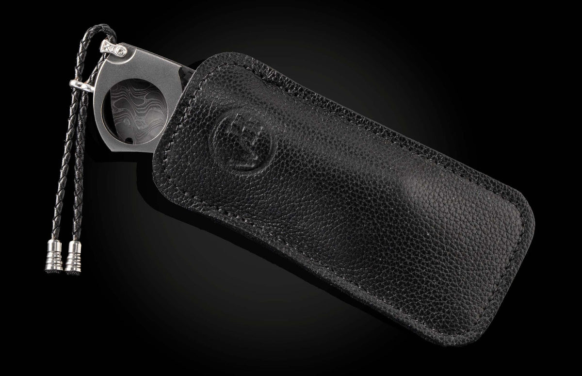 'Techno' CG1 Titanium Cigar Cutter with Carbon Fiber and Damascus Blade Limited Edition