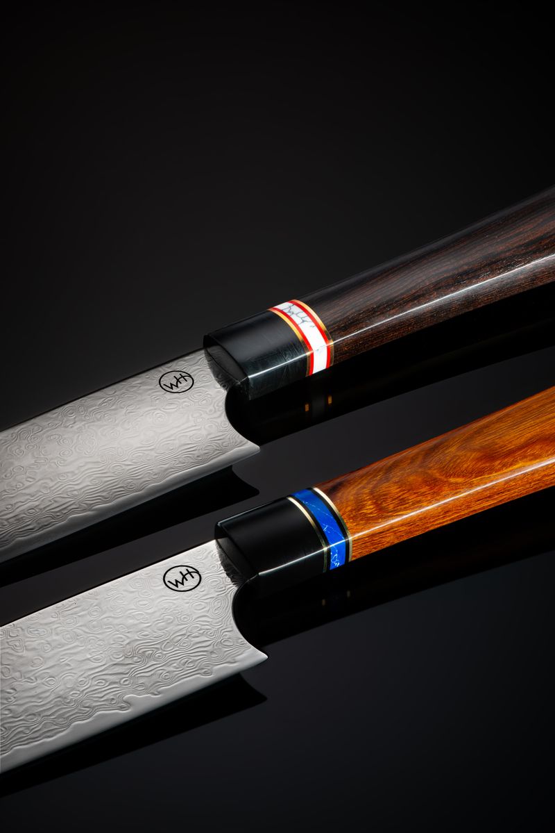 Ironwood Kultro Gourmet Chef Knife Set with Black Walnut Display