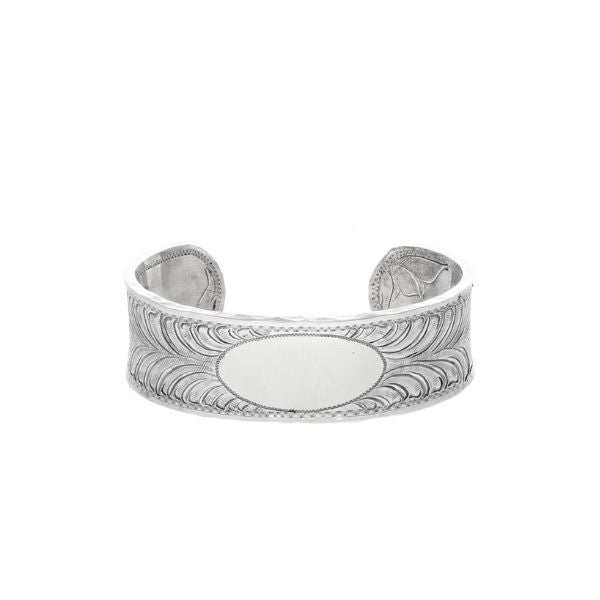 Bracelet 1800 Sterling Silver Sunburst Engraved