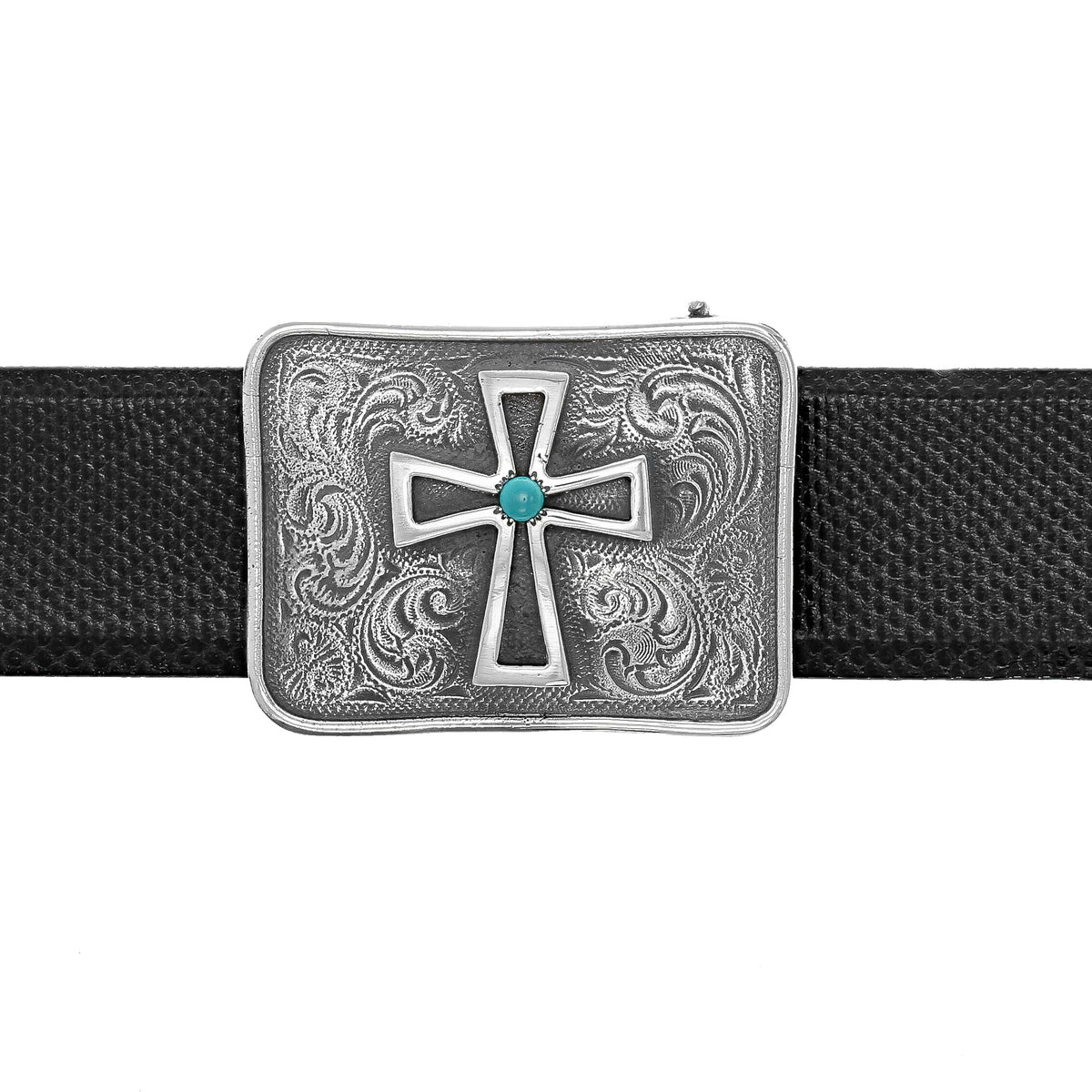 Cross 1802 Sterling &amp; Turquoise Trophy Buckle