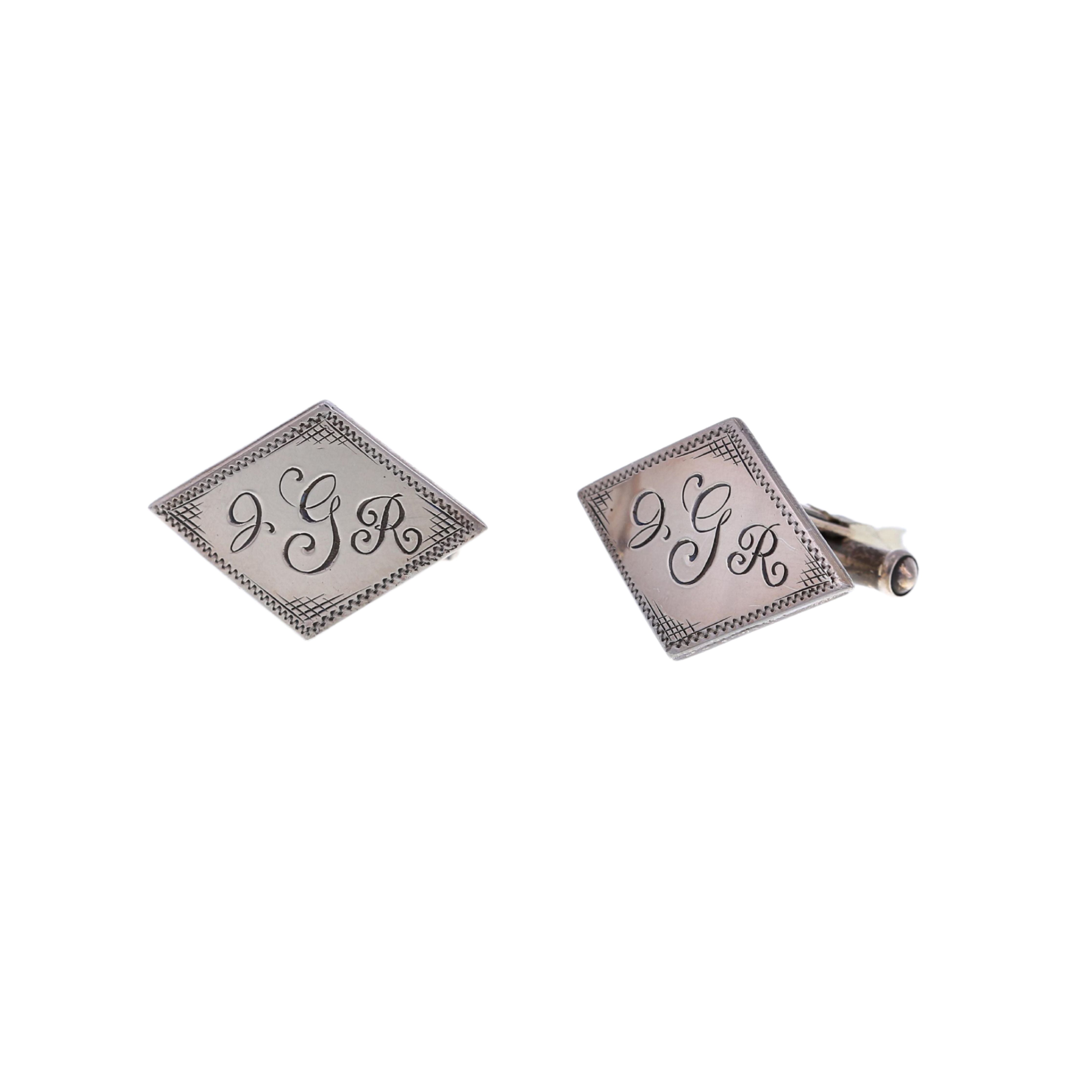 Engraved Monogram Cuff Links