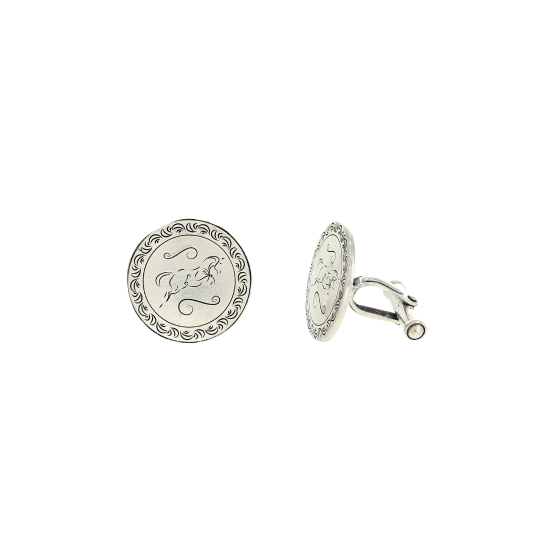 Cufflinks 1602 Sterling Silver Silhouette Horse
