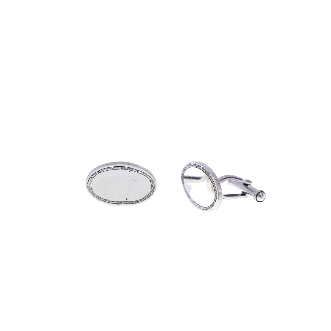 Cuff Links 1801 Sterling Oval