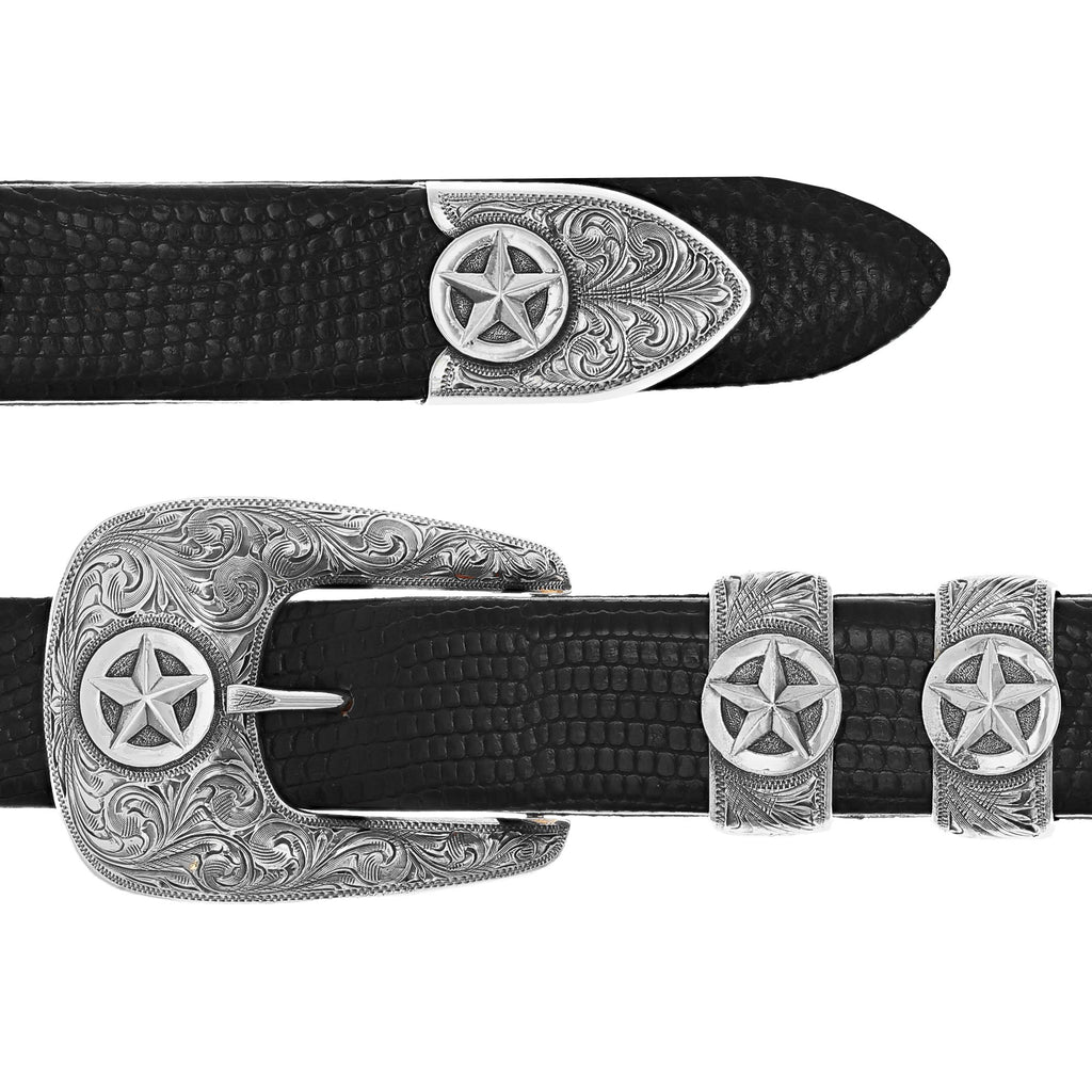 Fort Bend 1801 Sterling Silver Star Buckle Set - Clint Orms