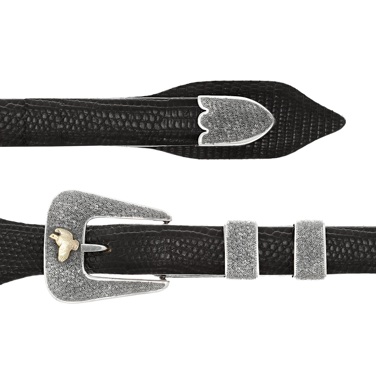 Houston 1600 Quail in Flight Buckle Set