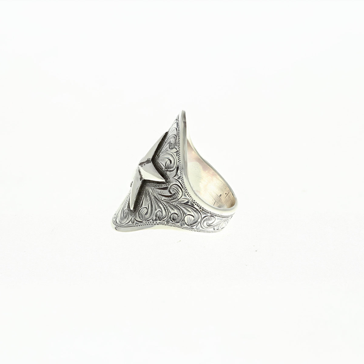 Ring 1810 Sterling Silver Oval Star