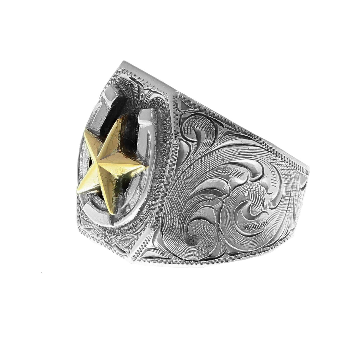 Ring 1816 Gold Star with Horseshoe