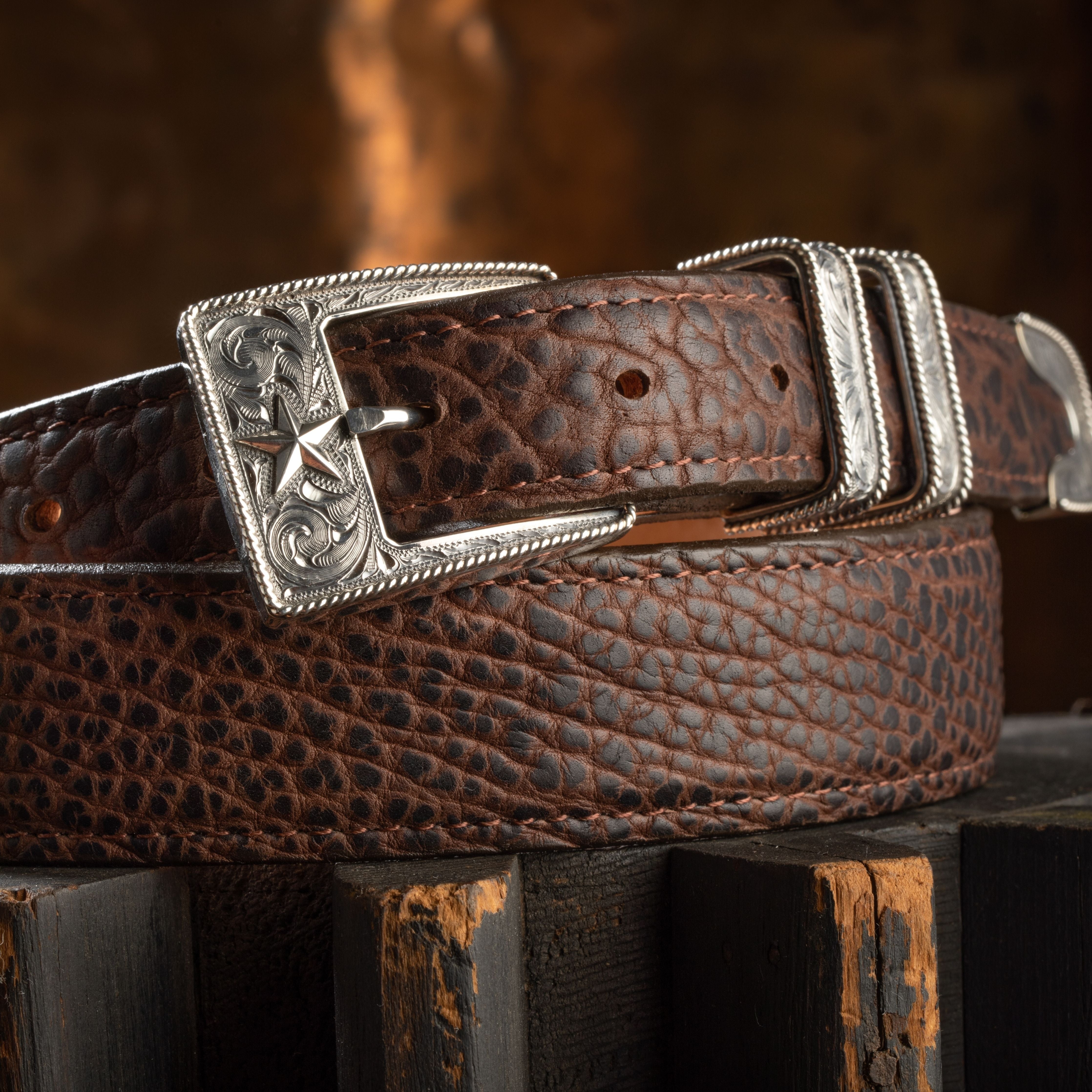 Sterling Silver Star On Buckle Set with Rope Edge – Clint Orms