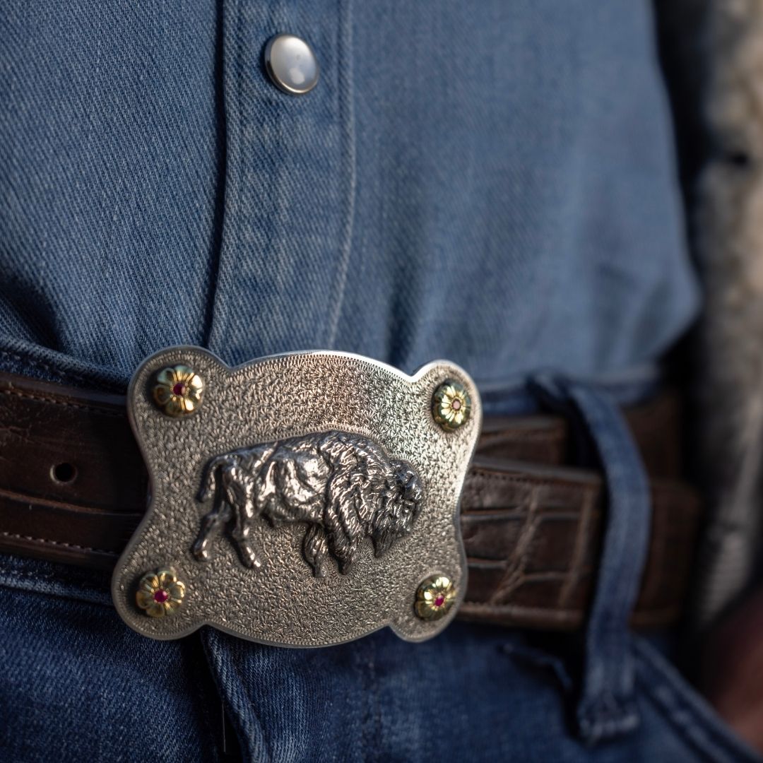 Washington 1806 Sterling American Bison Buckle – Clint Orms