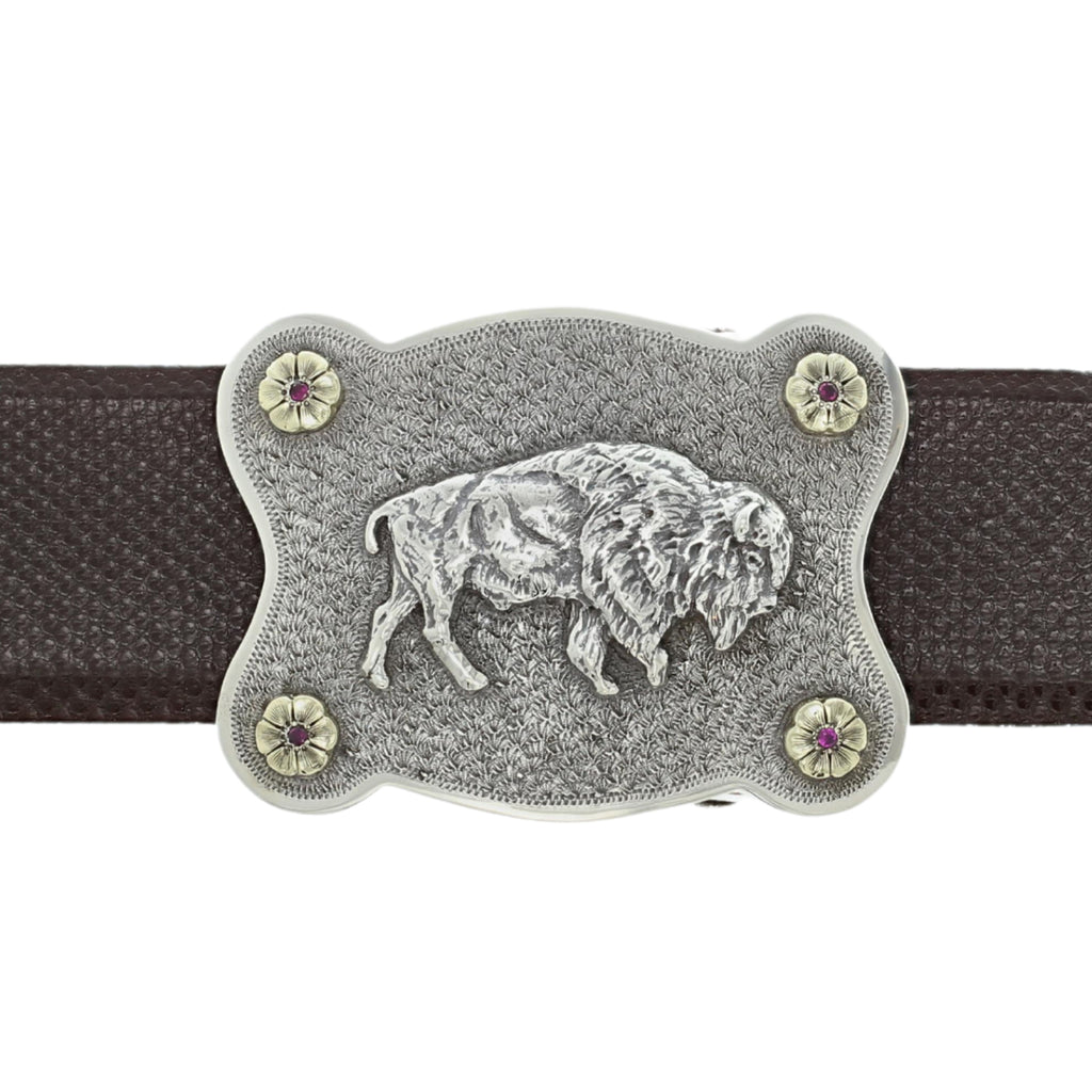 Sterling & Gold Western Belt Buckles Made & Engraved By Hand