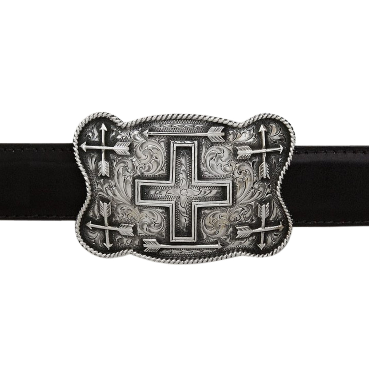 Wichita 1803 Large Scalloped Cross and Arrows Trophy Buckle