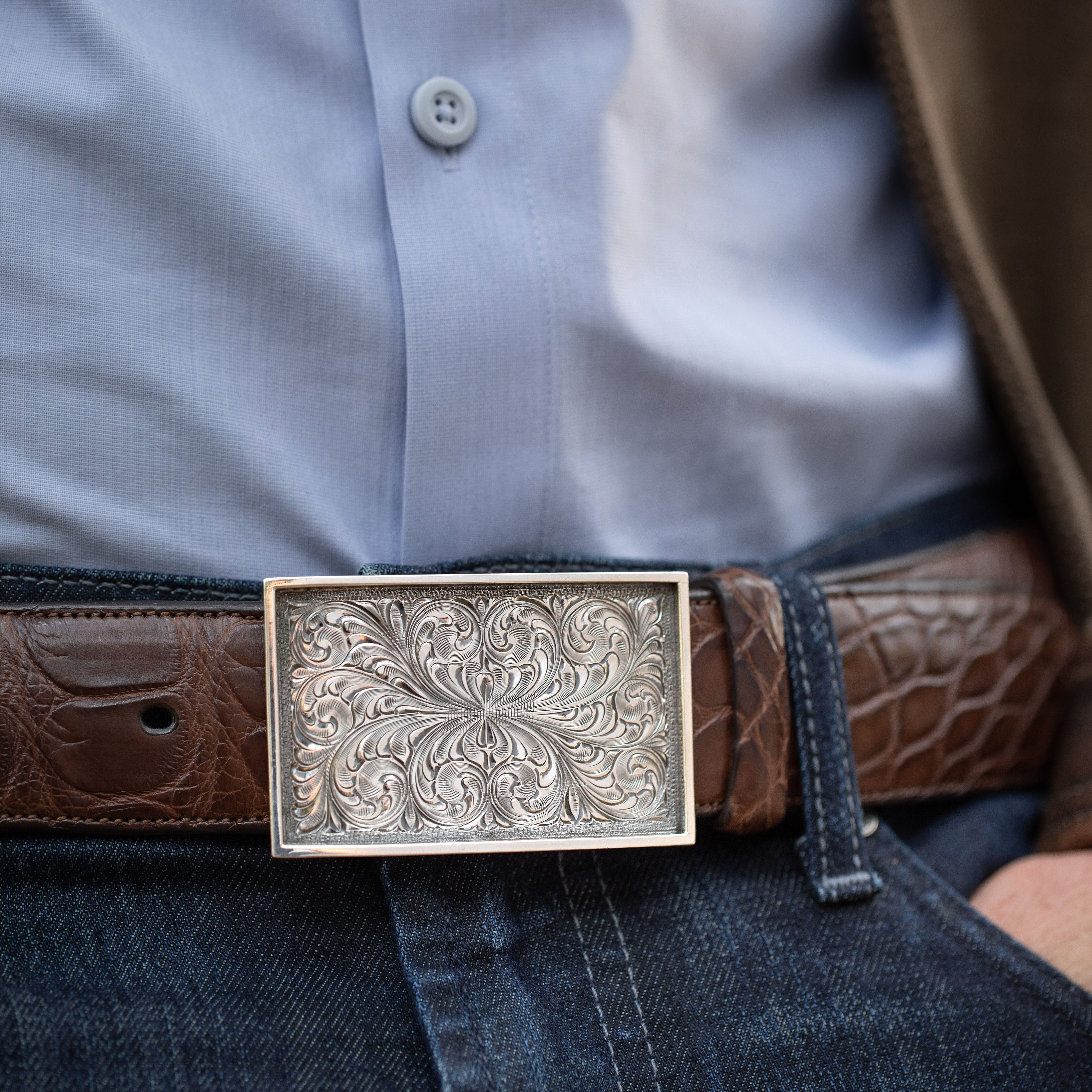 Zapata Sterling Hand-Engraved Trophy Buckle | Clint Orms – Clint