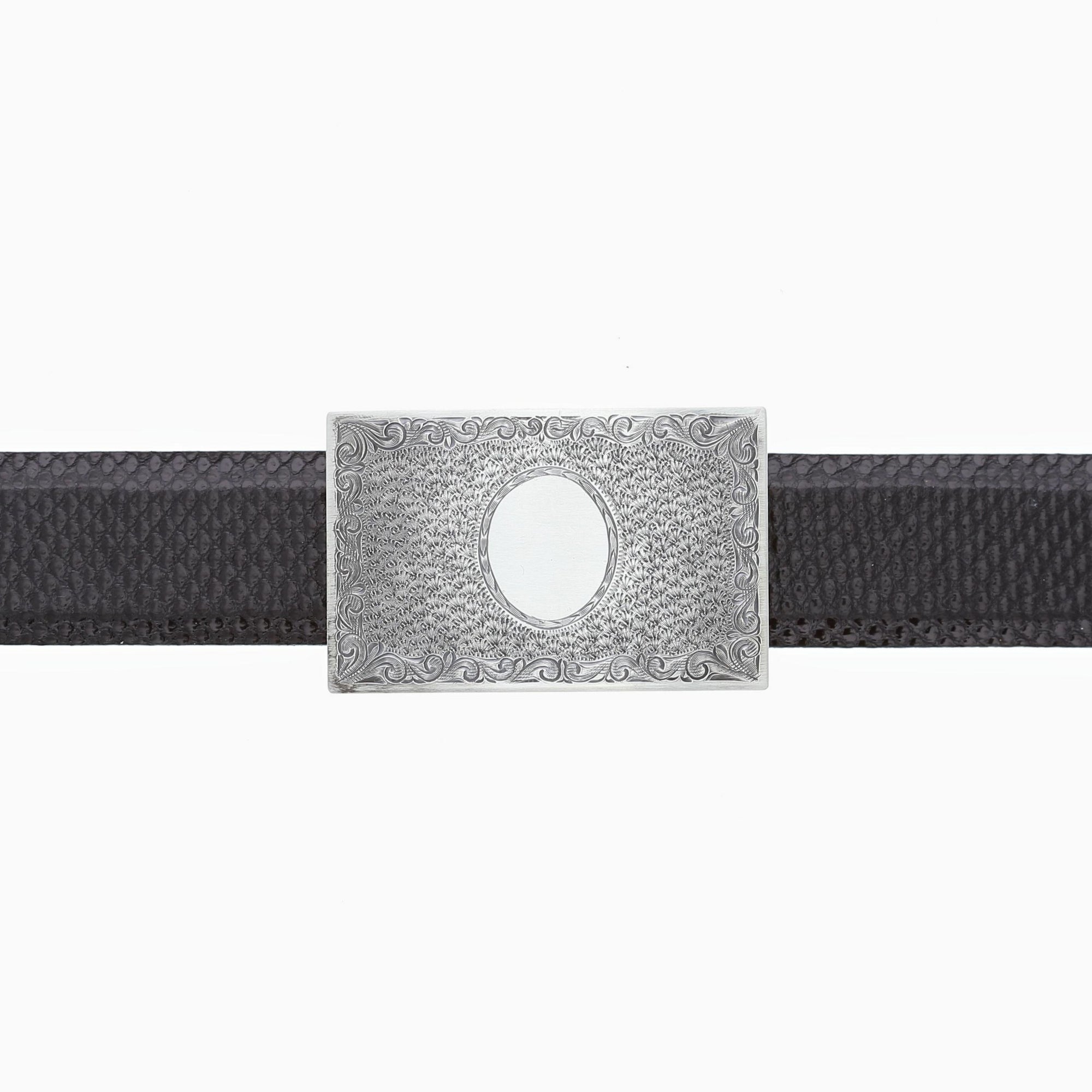 Zavala 1650 Wheatgrass Engraved Monogram Trophy Buckle