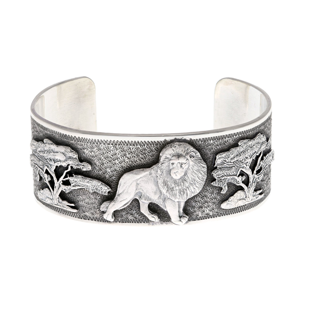 Bracelet 1604 Silver Lion on Savanna