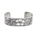 Bracelet 1858 Sterling Floral Scroll Engraved