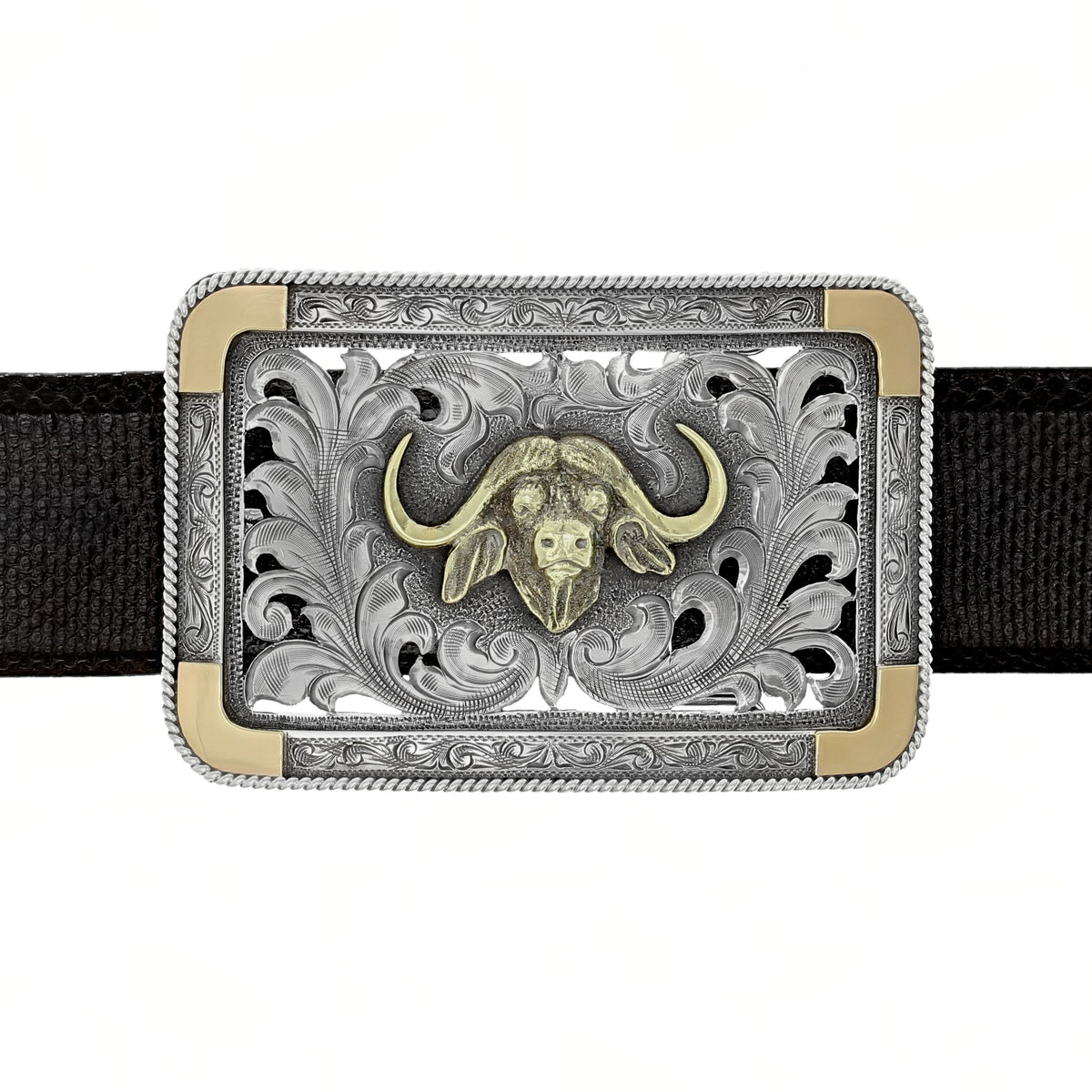 Eastland 1802 Gold Cape Buffalo Trophy Buckle