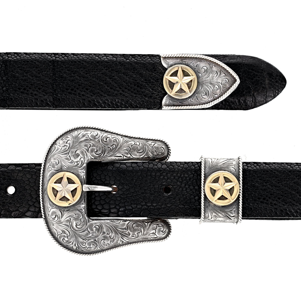 Gaines 1801 Gold Stars Buckle Set