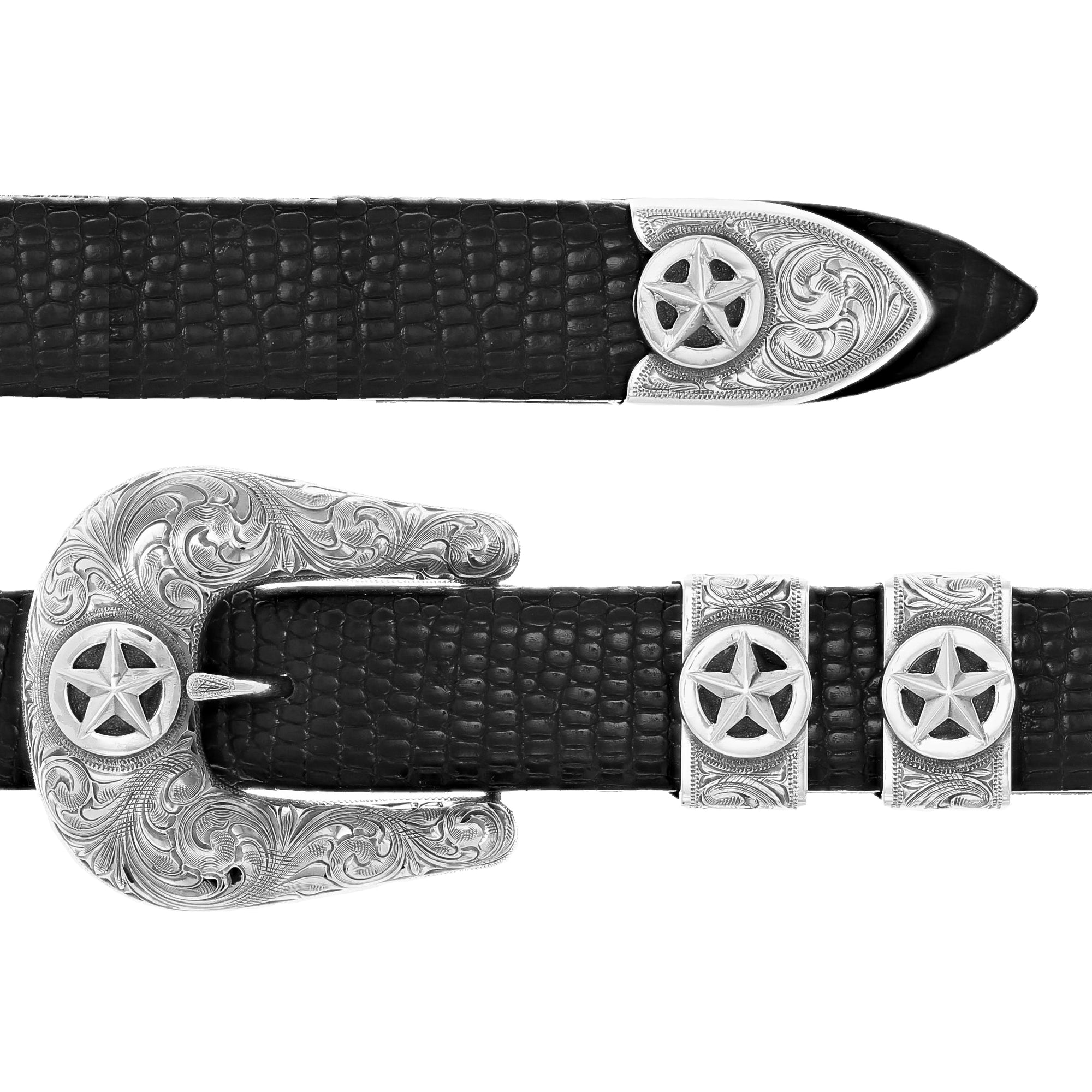 Pecos 1828 Sterling Buckle Set