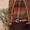 Pecos 2073 Sterling Silver Quail & Pointer Buckle Set